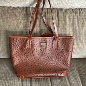Dooney & Bourke Textured Brown Leather Tote